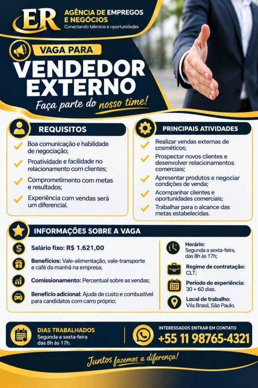 Vaga De Vendedor Externo