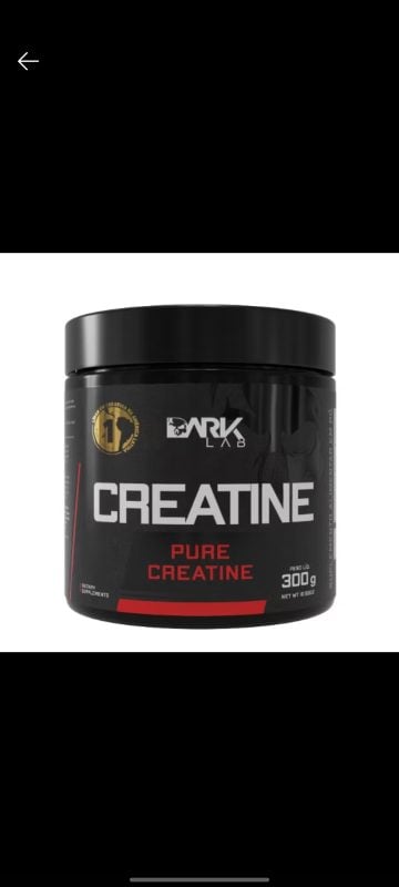 Creatina Monohidratada Pura 300g Dark Lab 100% Pura Resultado Rápido!