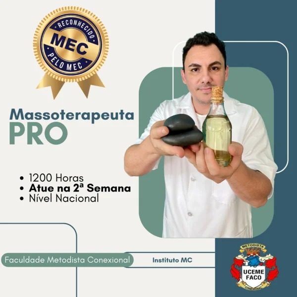 Curso de Massoterapia com Diploma MEC + de 15.000 alunos