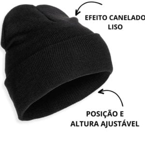 Kit Touca e Luva Preta Lisa Feminina e Masculino Perfeito para Criança e Adulto o Inverno — foto 3
