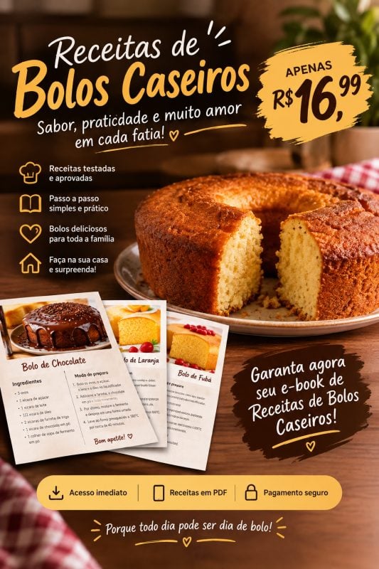 Receitas de bolo caseiro