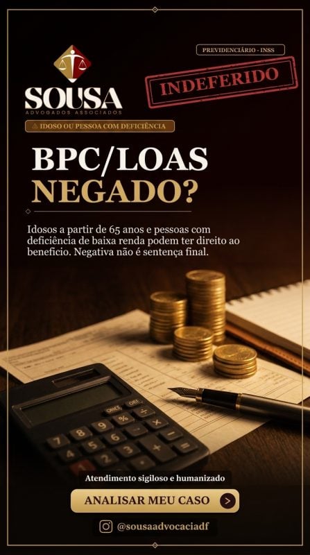 Beneficio NEGADO INSS, BPC Loas, Aposentadoria