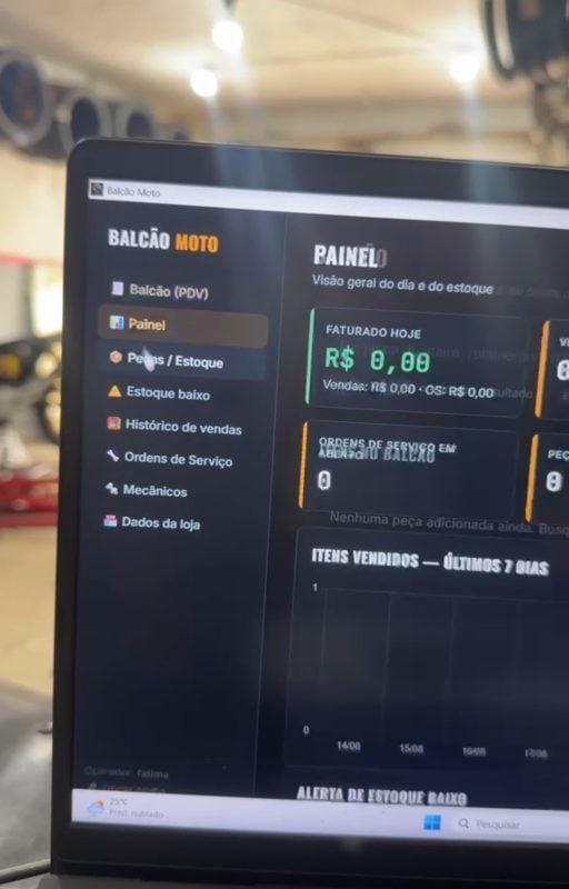 Sistema de Controle de Estoque para Oficina de Motos