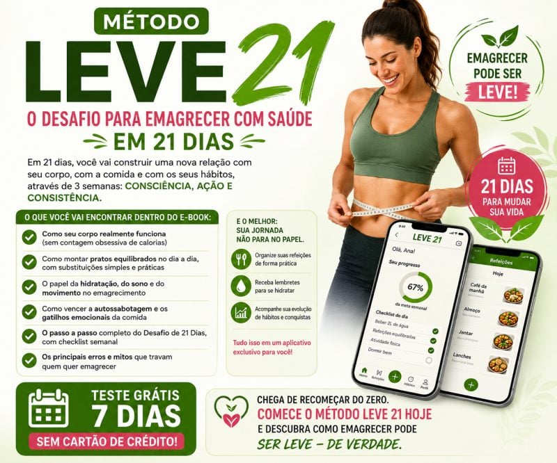 E-book 21 dias para emagrecer.