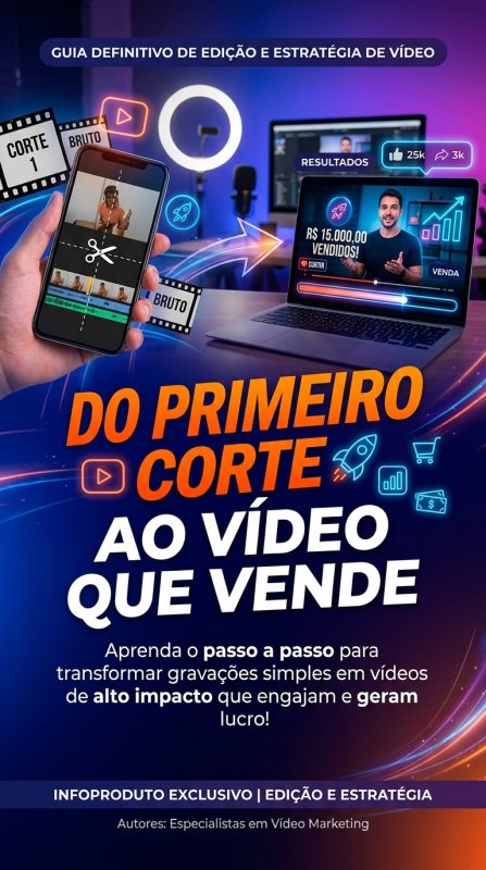 E-book definitivo para guia de edição e estratégia de vídeo para crescer com facilidade
