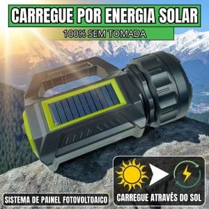 Lanterna tática 100.000 lumens recarregável Solar usb — foto 4