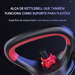 Kit Academia em Casa 15kg Halteres Ajustáveis,Inclui Barra Longa e Presilhas de Segurança — foto 7