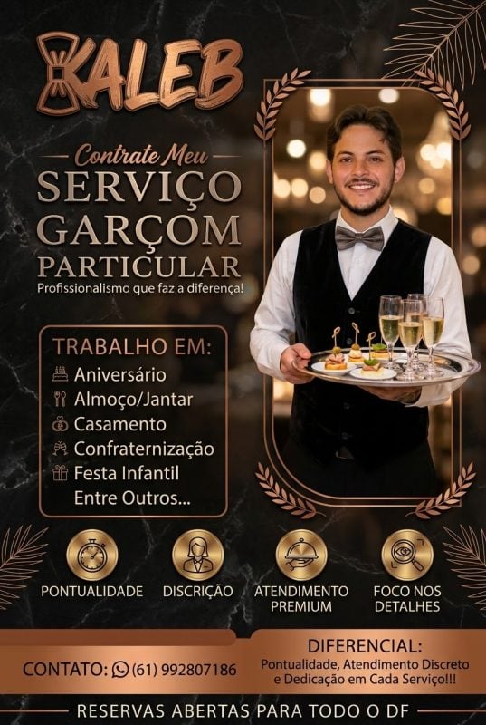 Equipe de Staff para Eventos em Brasília - Garçons, Copeiras, Bartenders e Churrasqueiros