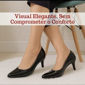 Scarpin Sapato Feminino Salto Baixo Fino Social Confortável — foto 5