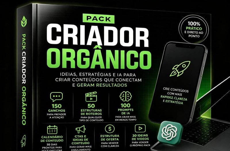 Pack Criador Orgânico Kit de Criação de Conteúdo com IA