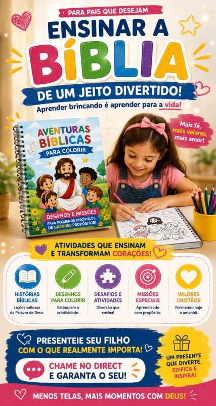 Kit Completo Dos Livros Bíblicos De Colorir Infantil