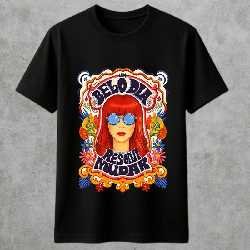 Camiseta Básica Feminina Cantora Rita Lee Mpb Blusa Em Algodão
