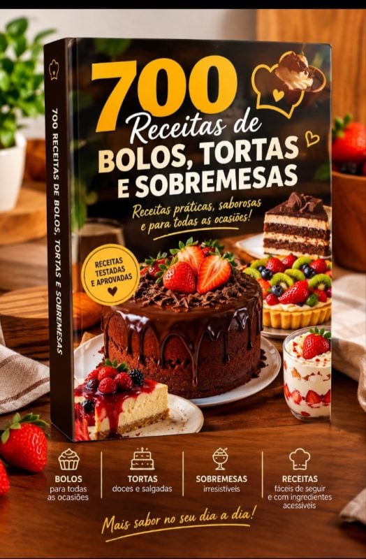 700 receitas de bolos e tortas