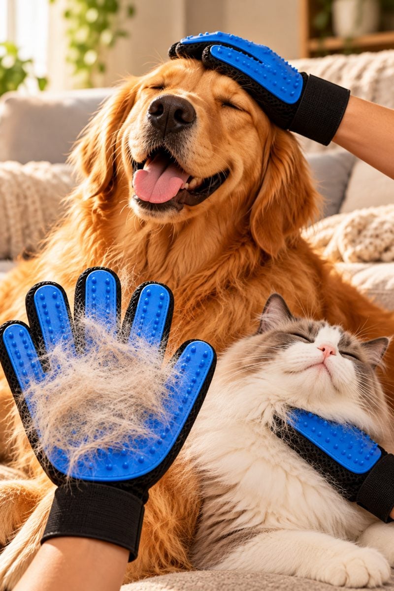 Promo - Luva Tira Pelos Escova Magnética Pets Cães E Gatos — foto 2