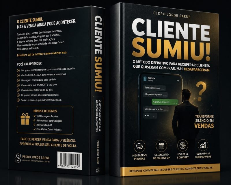 E-book CLIENTE SUMIU! Como Recuperar Clientes e Vendas