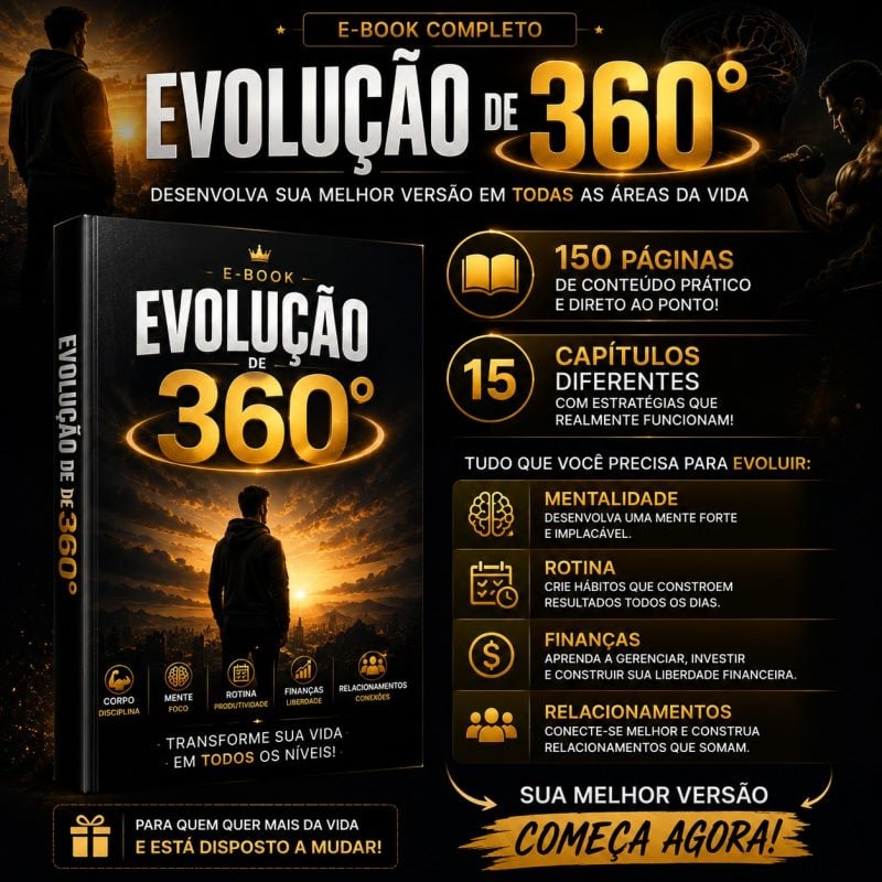 E-book Evolução 360 Mentalidade, Rotina e Finanças