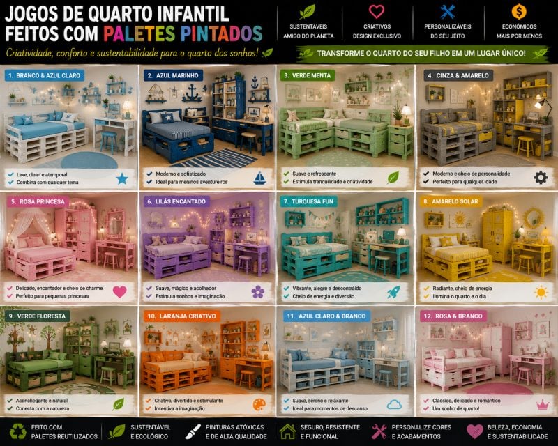 Jogo De Quarto Infantil Em Paletes