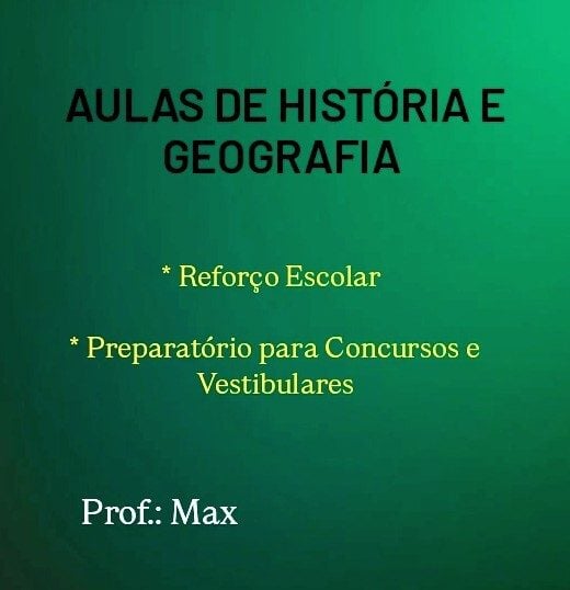 Aulas particulares de história e geografia
