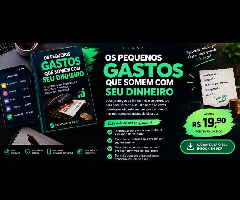 E-book-Os pequenos gastos que somem com seu dinheiro