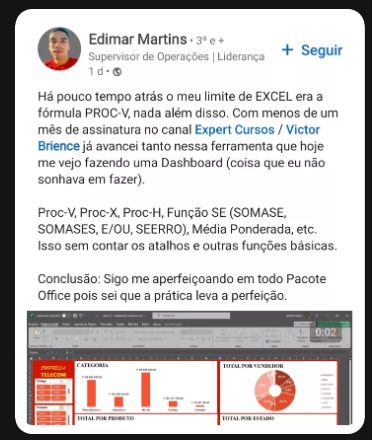 Curso de Excel: Trava quando o chefe pede planilha? PROCV, Dashboard e Macro em 40 aulas — foto 2