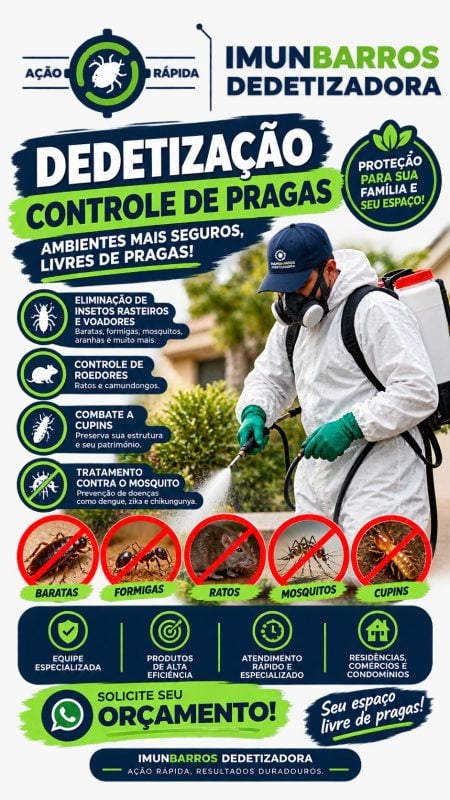 Dedetização E Controle De Pragas Urbanas