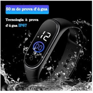 Kit C/6 Relógio M4 Digital Feminina e Masculino a Prova d Água De Pulso Com Led Esportivo — foto 5