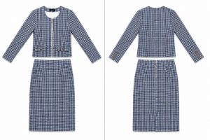 Conjunto quadriculado azul — foto 3