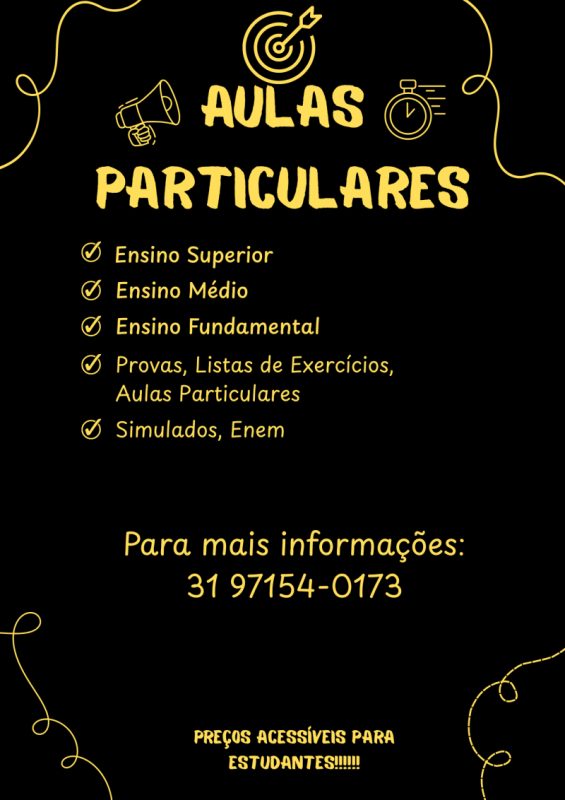 Aulas particulares - Exatas