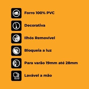 Cortina Blackout Para Quarto Sala Cozinha PVC Corta 100% Luz 2,80 Largura X 2,30 Altura G — foto 7