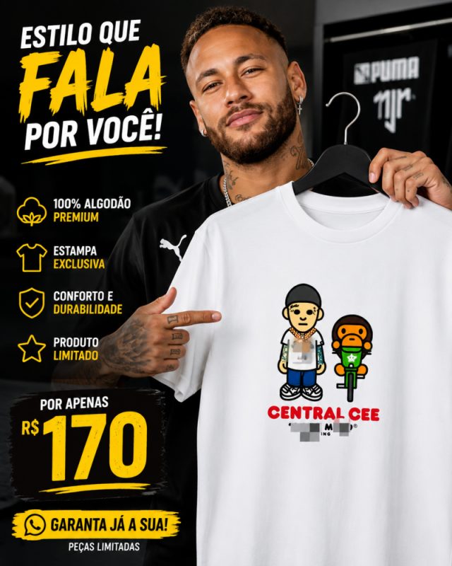 Camiseta Central Cee R$170