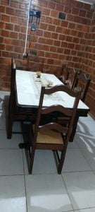 Mesa de madeira 8 cadeiras — foto 5