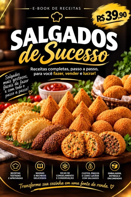 Salgados de Sucesso 30+ Receitas Deliciosas para Fazer em Casa