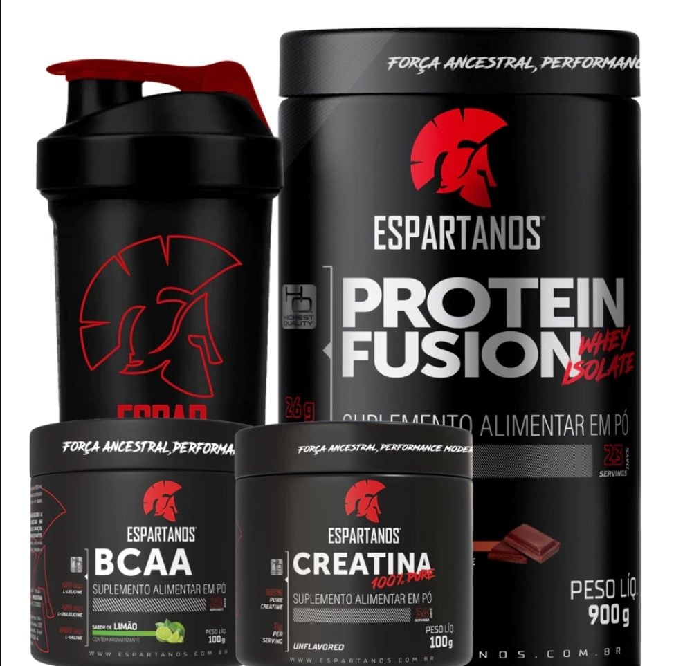 Kit Whey Protein Fusion + Bcaa + Creatina + Shaker — foto 2