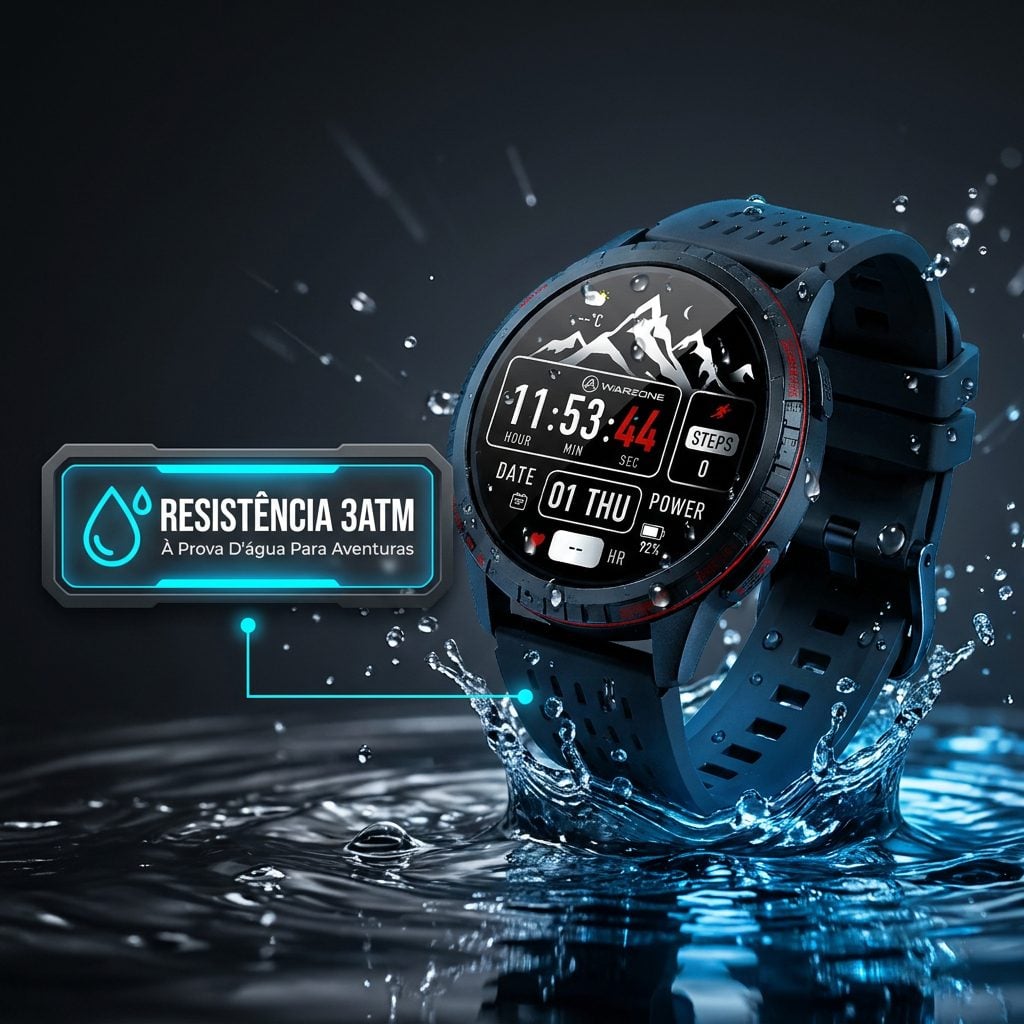 Smartwatch Kron WearZone GPS Integrado Tela AMOLED 3ATM Bateria 7 Dias Strava Android iPho — foto 2