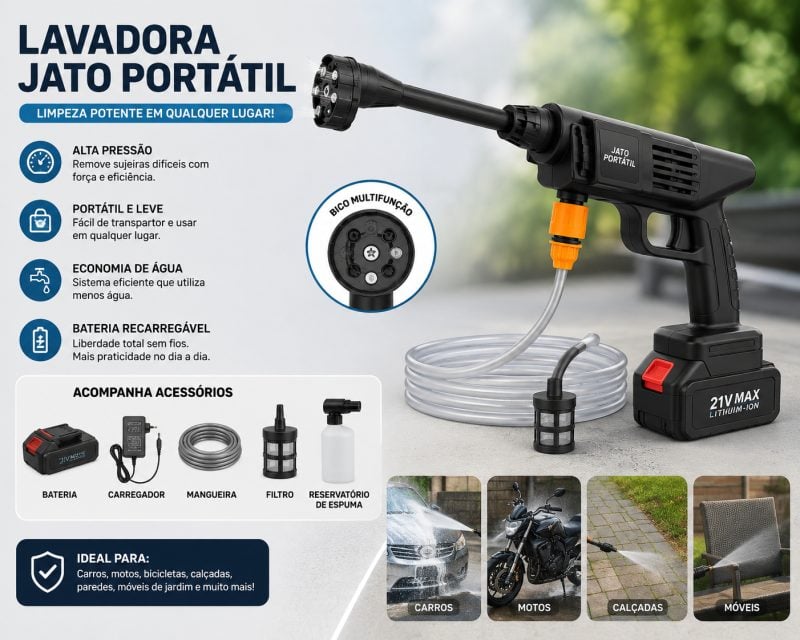 Lavadora jato portátil