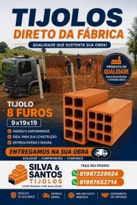 Tijolos de 8 furos, medindo 9x19x19 — foto 4