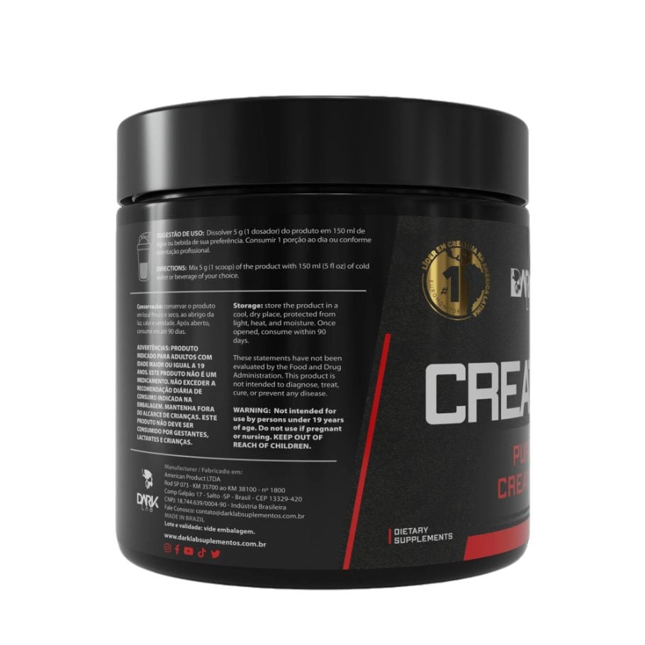Creatina Monohidratada Pura 300g Dark Lab 100% Pura Resultado Rápido! — foto 2