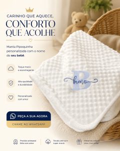 Kits Bebê Personalizados Manta Naninha Fraldas Enxoval — foto 9