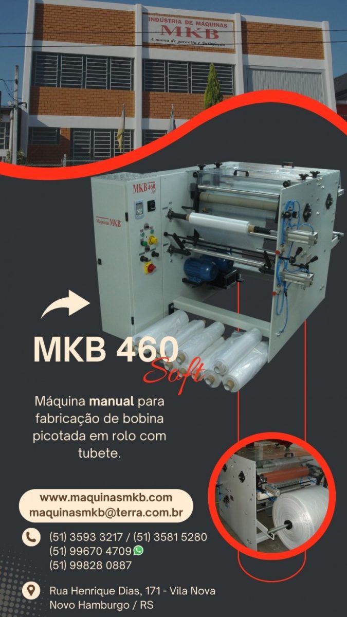 Máquina Picotadeira MKB 460S - Manual - Para rolo tubete plástico — foto 2