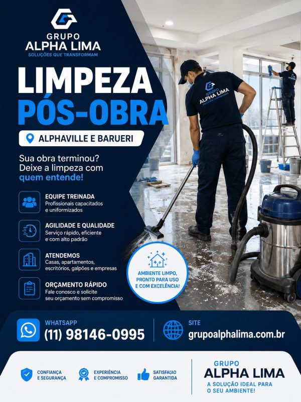 Limpeza pós obra Alphaville