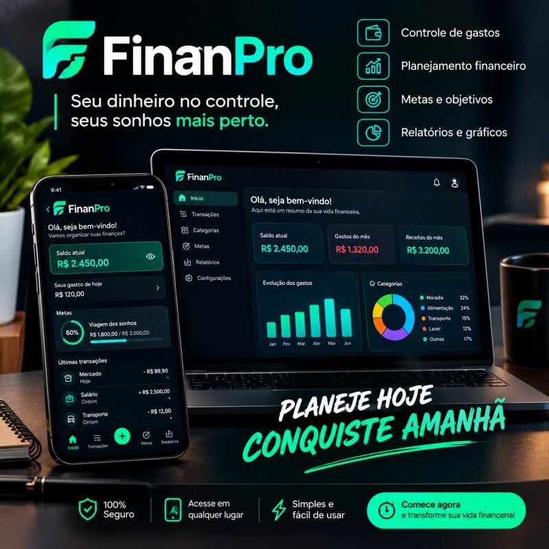 Planner Financeiro Digital para Organizar suas Finanças