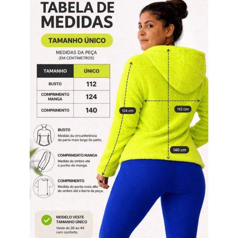 Casaco Teddy Preto Pelúcia Quentinho, Oversized Inverno — foto 2