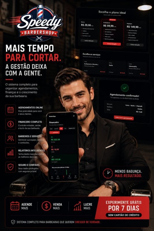 Sua Barbearia Merece Mais Organização e Mais Clientes!