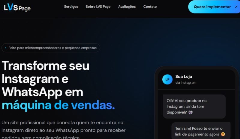 Sistema de para captação de clientes pro seu WhatsApp