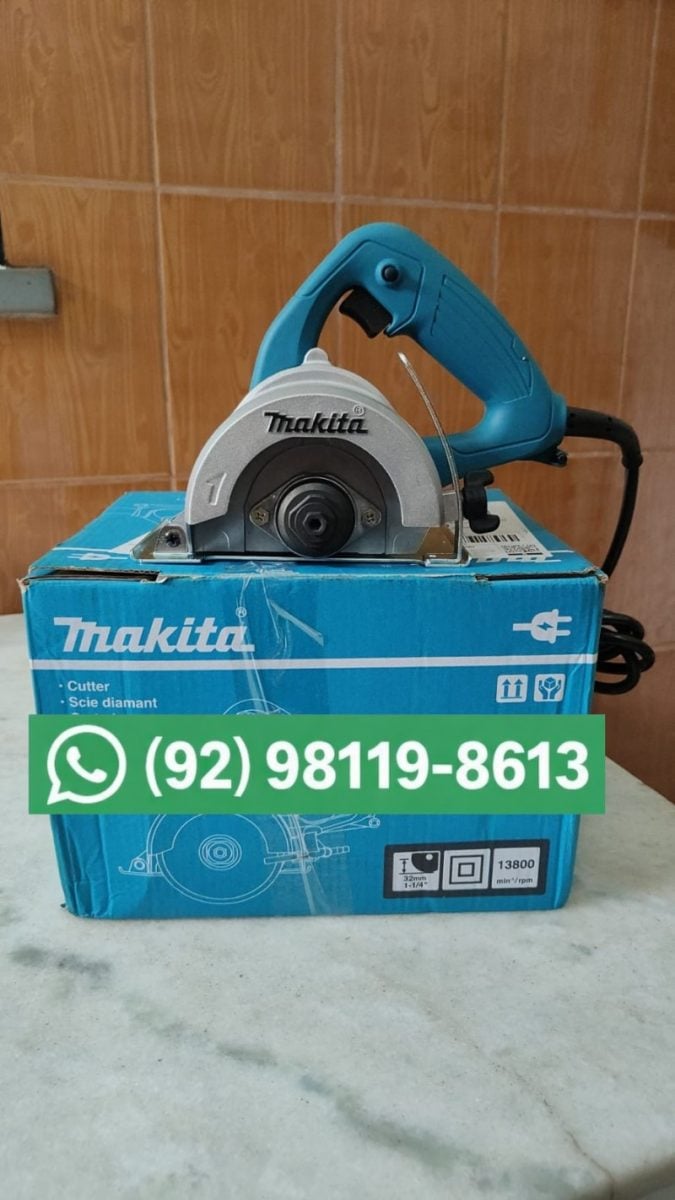 Serra Mármore Makita com 2 Discos 110Mm 1300W - NOVA — foto 2