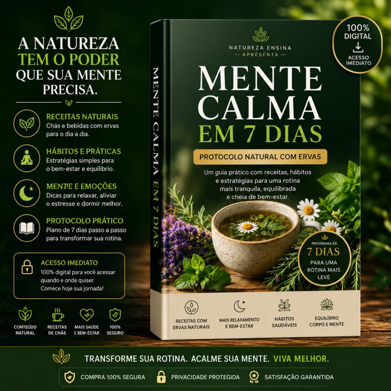 Protocolo Mente Calma - Guia de Bem-Estar com Ervas e Hábitos Naturais, E-BOOK