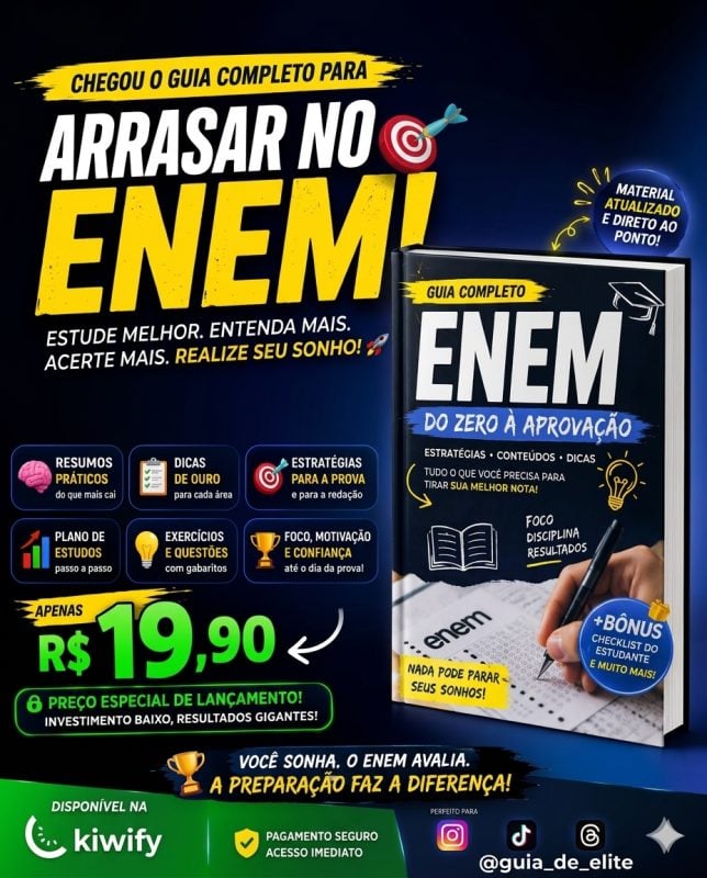 Faltam Pouco Mais De 2 Meses Para O Enem! Garanta Seu E-book Já