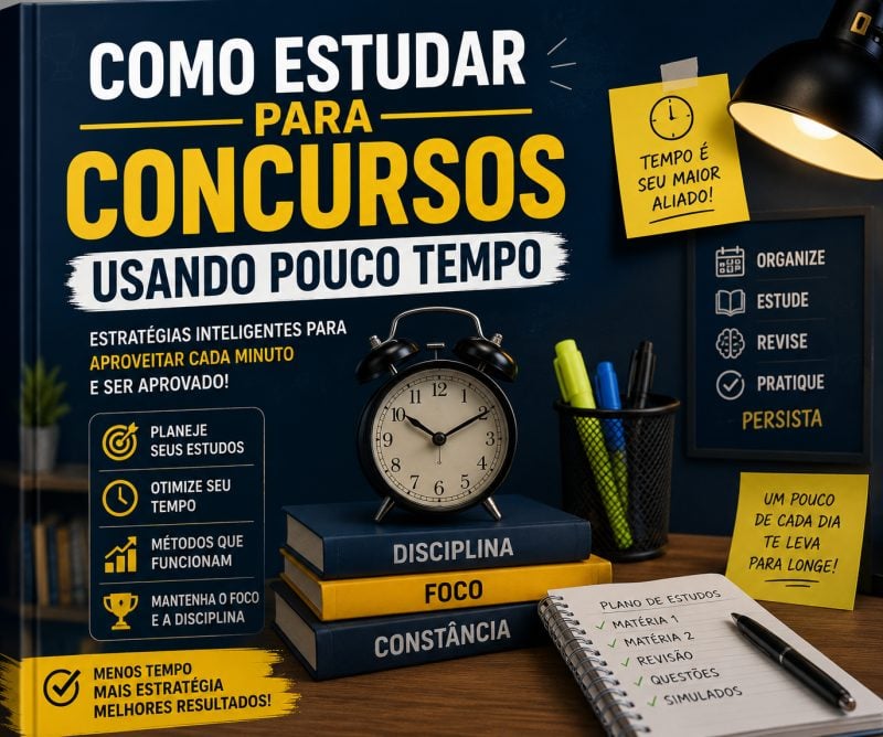 Livro sobre como organizar seus estudos tendo uma rotina corrida