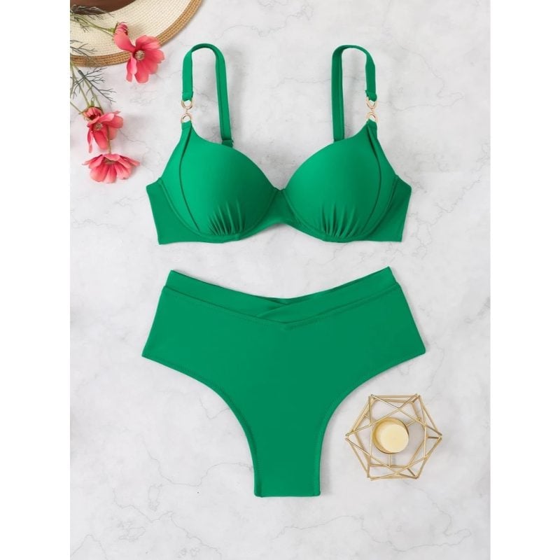 Conjunto de Biquíni Plus Size Elegante e Confortável