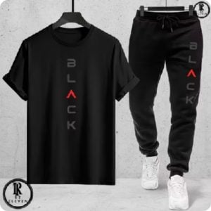 Kit conjunto camiseta e calça moletom moda masculina camiseta casual blak malha algodão — foto 6